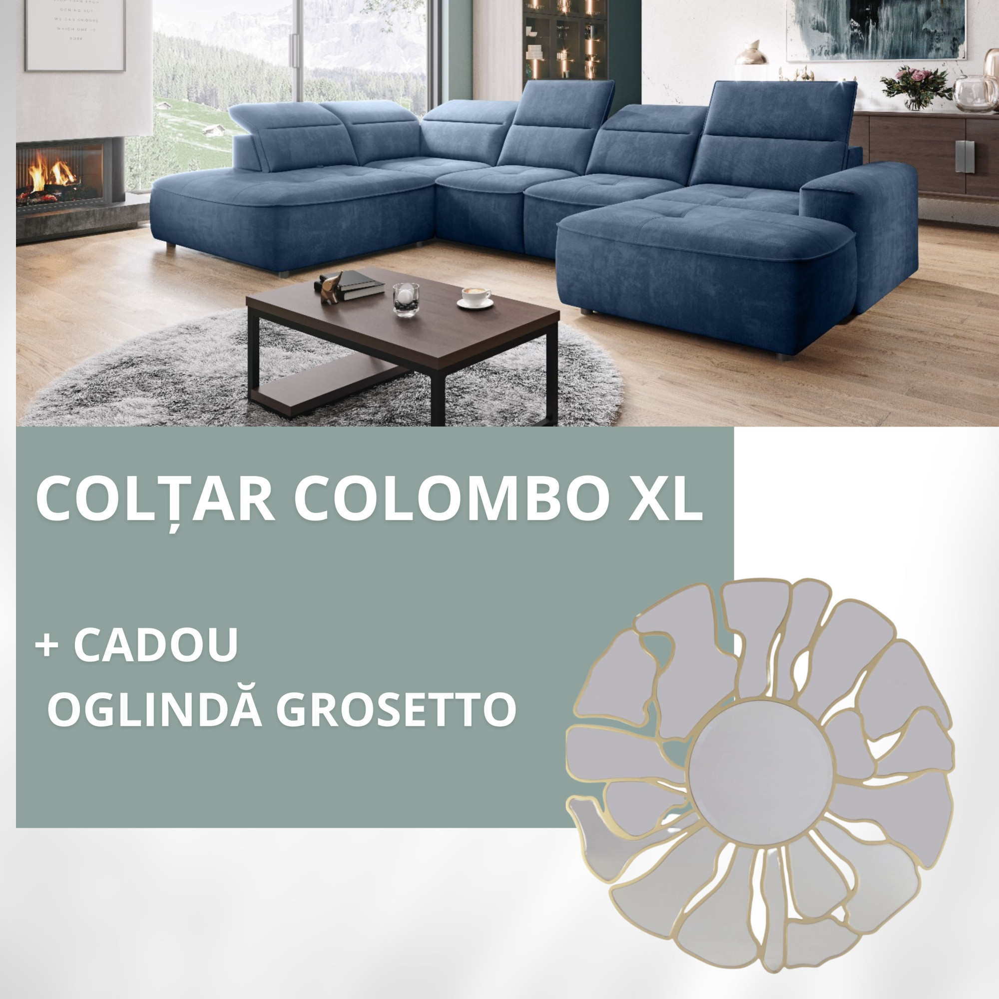Colțar Colombo XL Gr. 01 dreapta